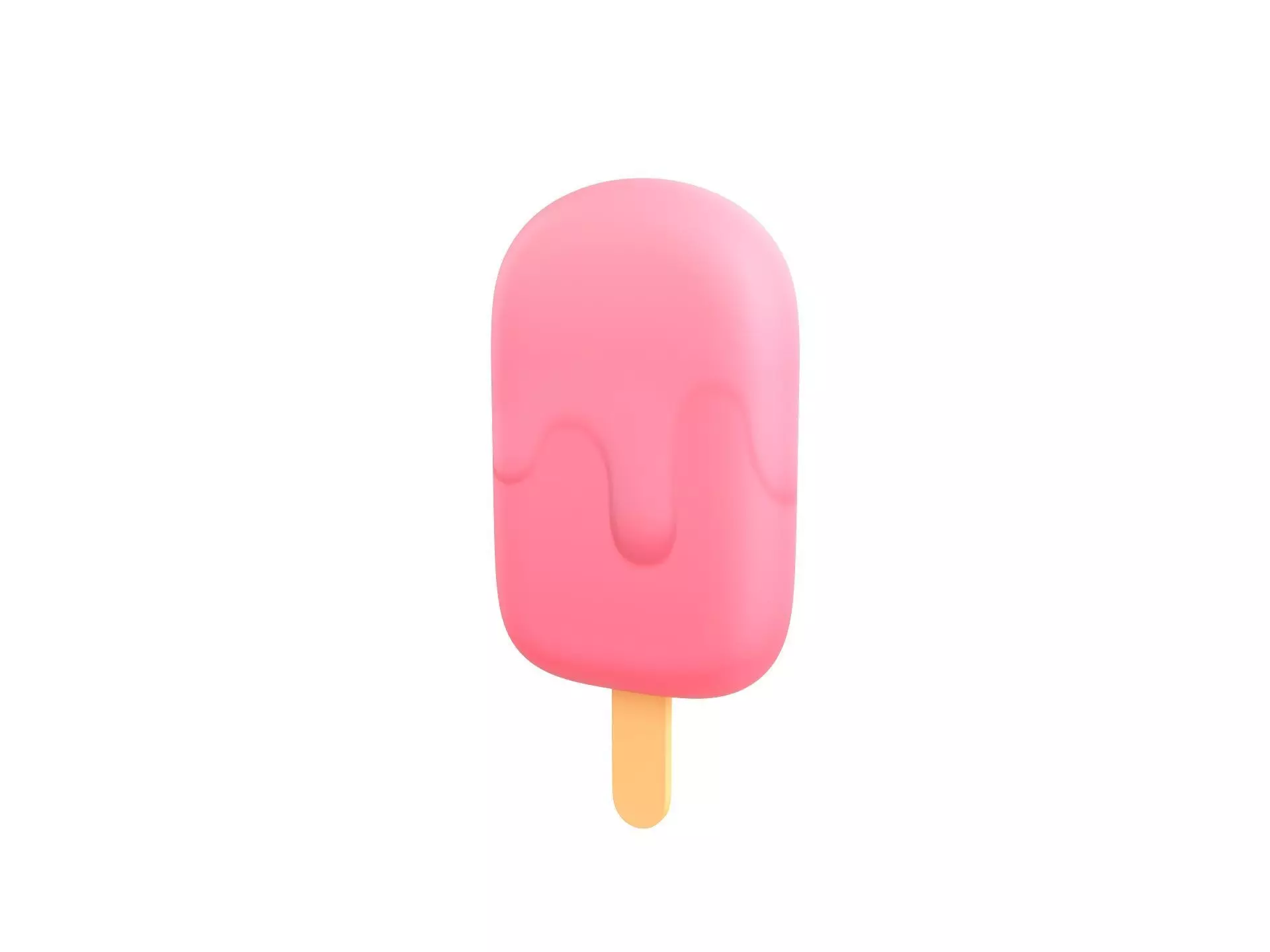 Ice Cream on a Stick Low-poly 3D model_0