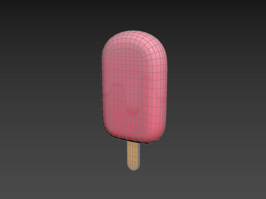 Ice Cream on a Stick Low-poly 3D model_12