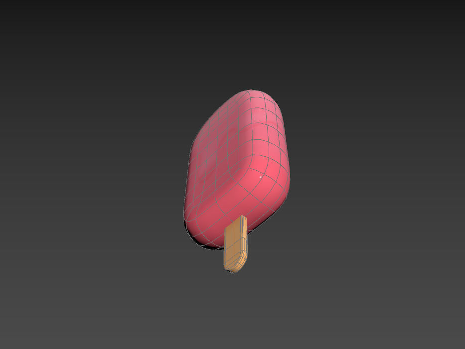 Ice Cream on a Stick Low-poly 3D model_14