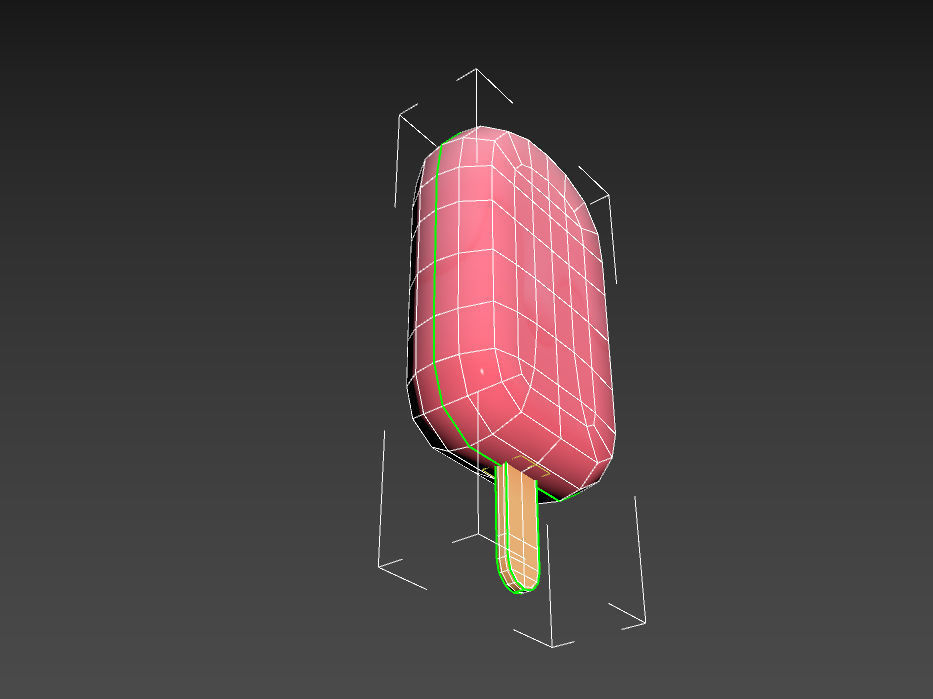 Ice Cream on a Stick Low-poly 3D model_15