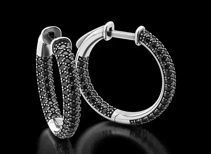 Stylish Round Diamond Earrings 497