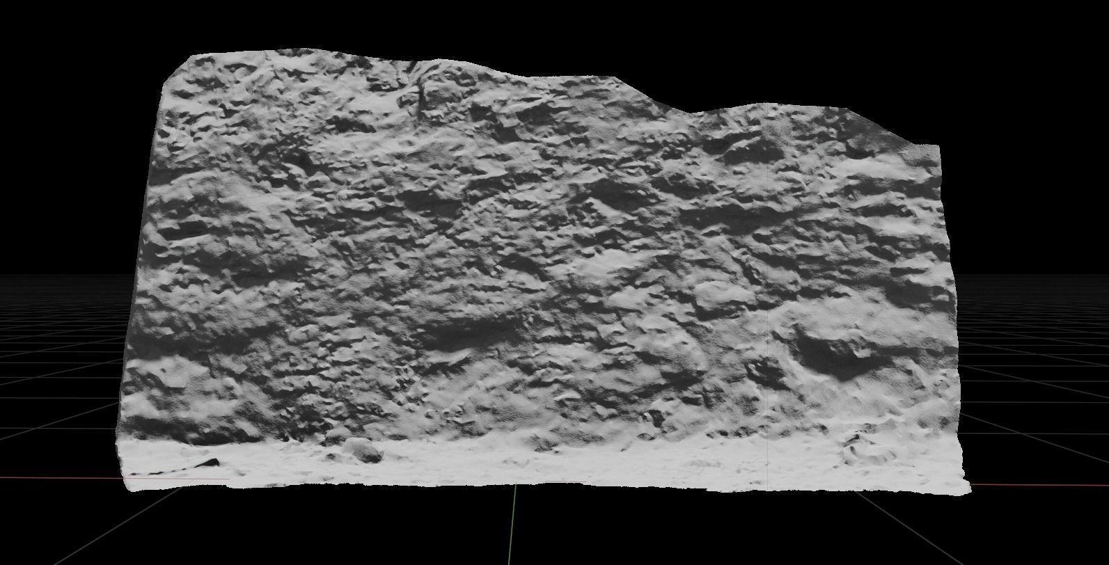 3d scanned cliff 004 Low-poly 3D model_7