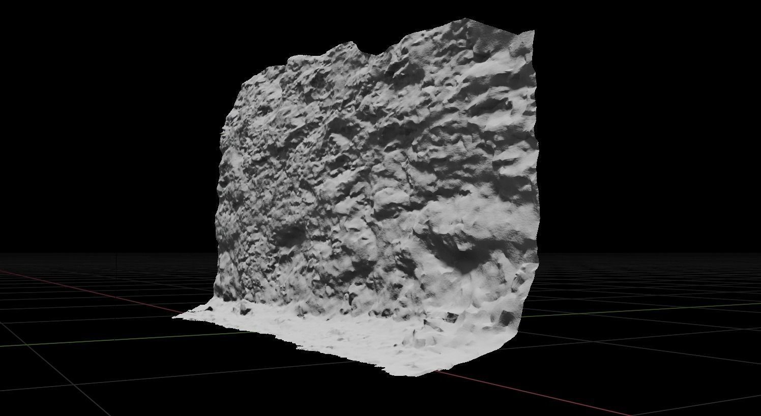 3d scanned cliff 004 Low-poly 3D model_8
