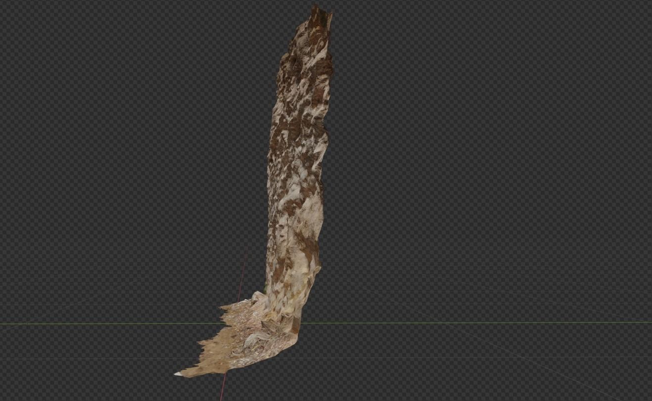 3d scanned cliff 004 Low-poly 3D model_5