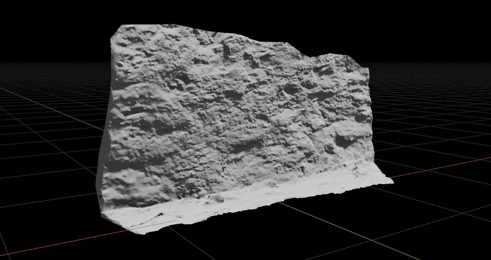 3d scanned cliff 004 Low-poly 3D model_6