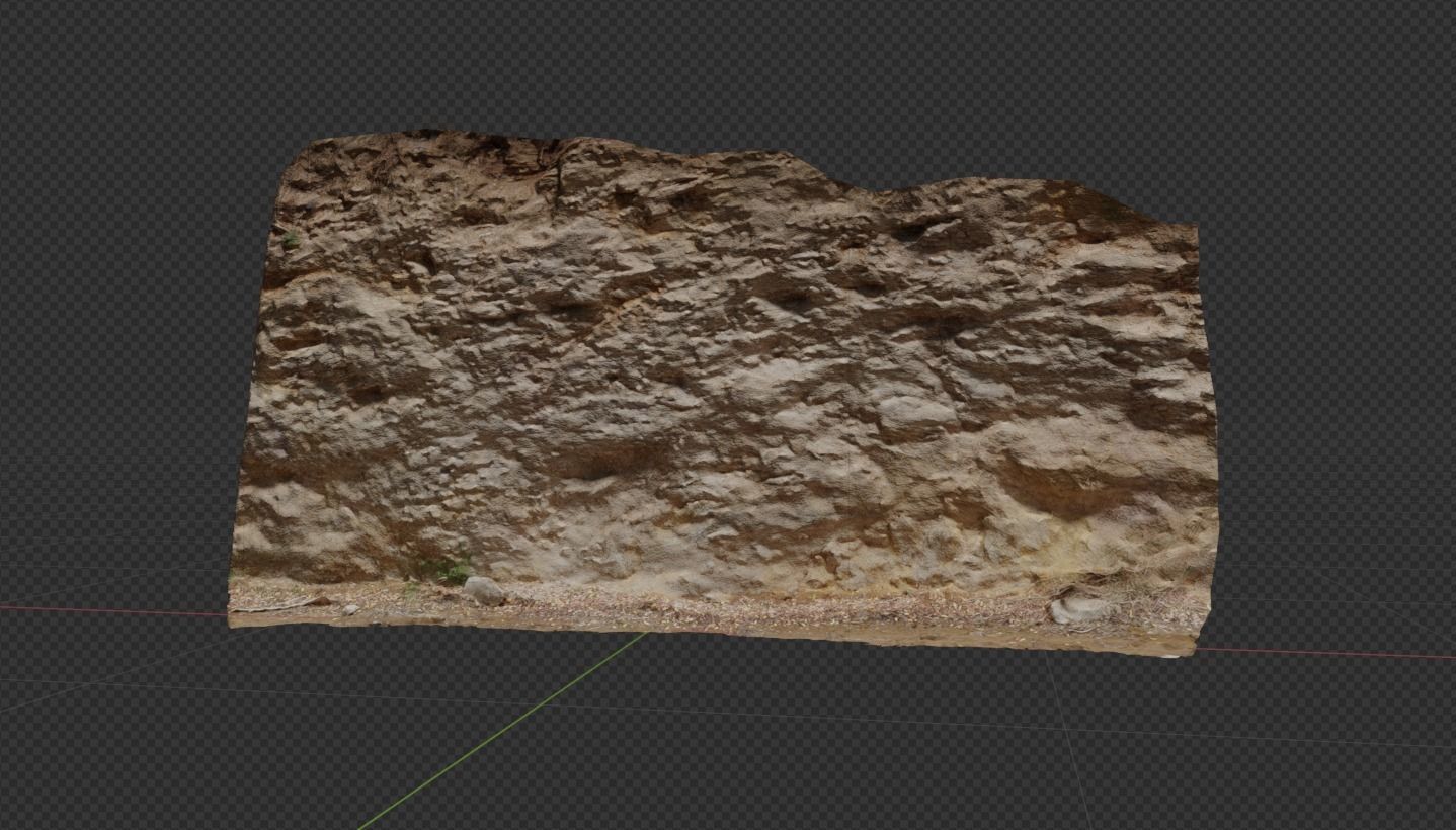 3d scanned cliff 004 Low-poly 3D model_2