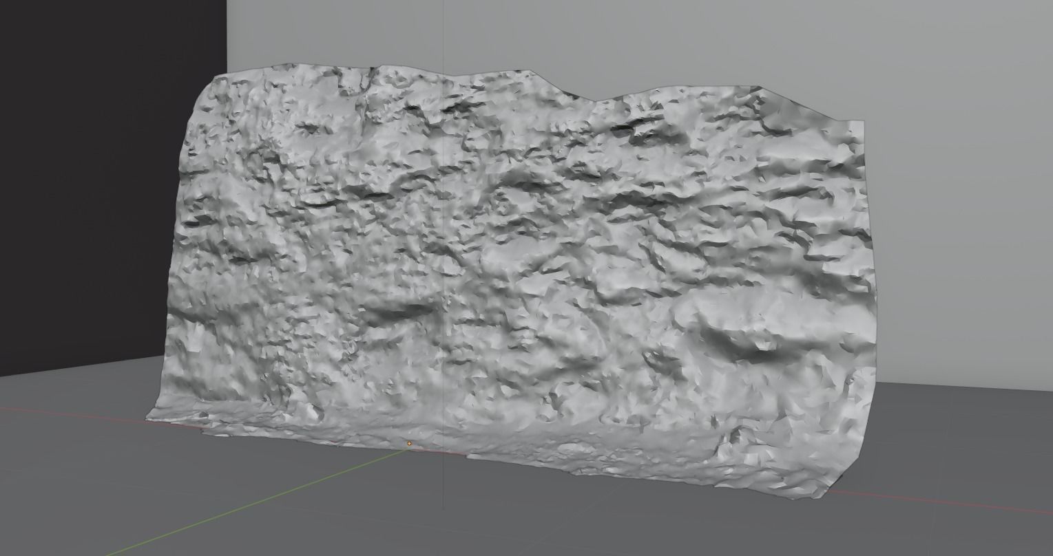 3d scanned cliff 004 Low-poly 3D model_9
