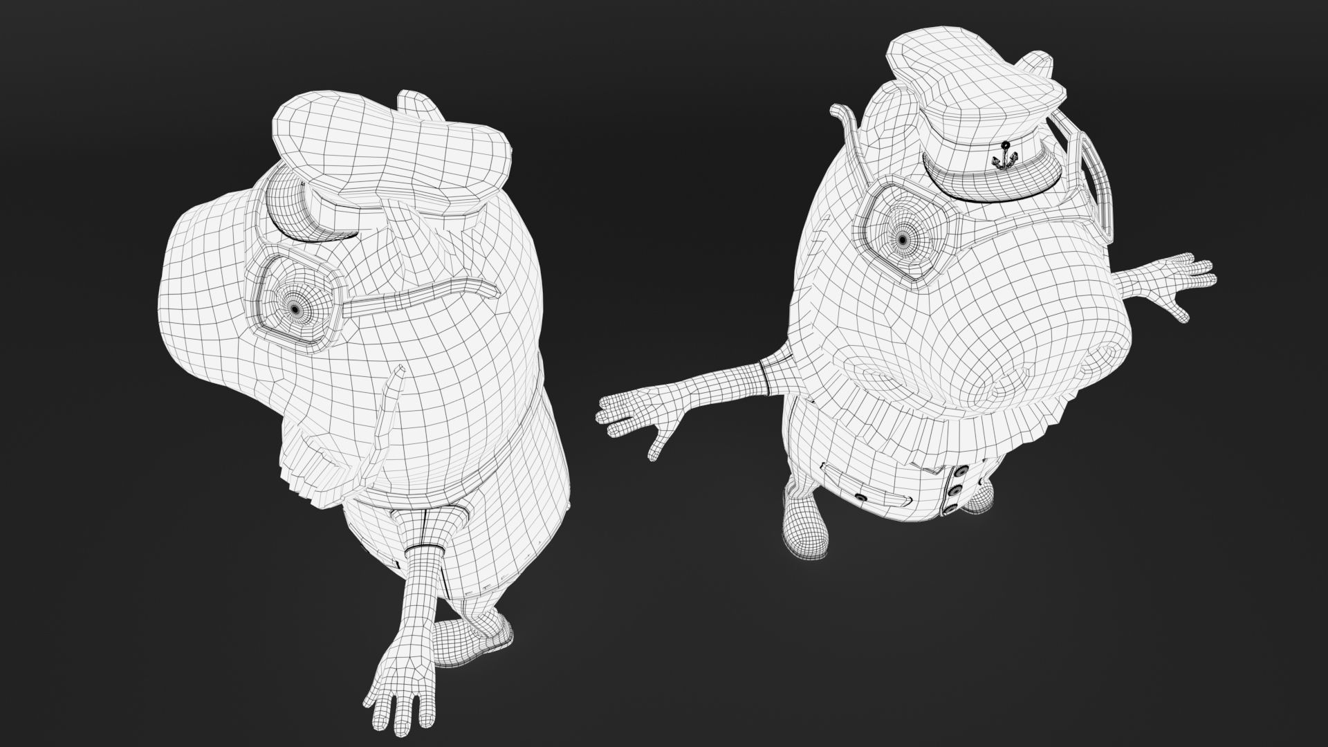 Pig Captain-cartoon character 3D model_12