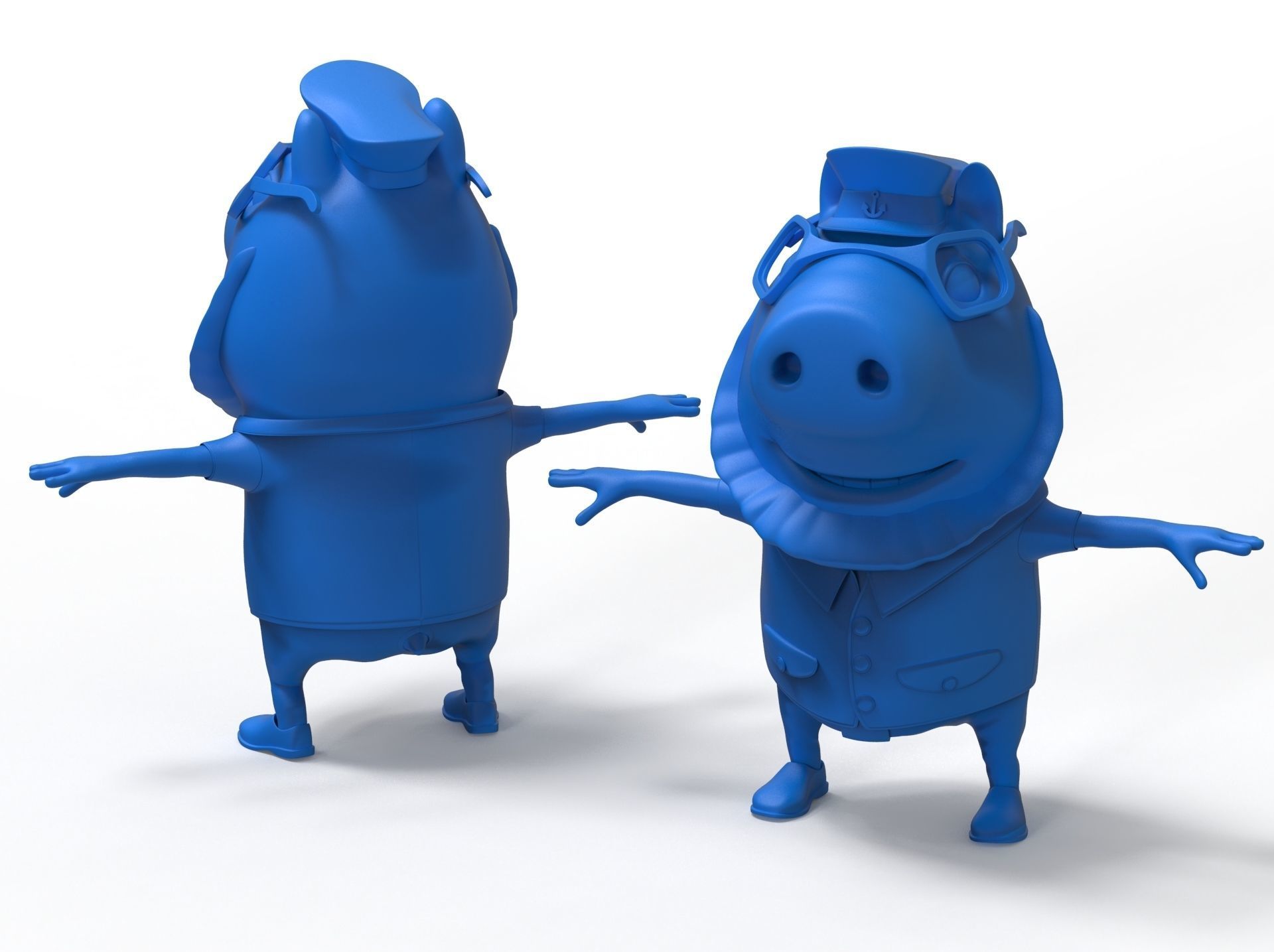 Pig Captain-cartoon character 3D model_8