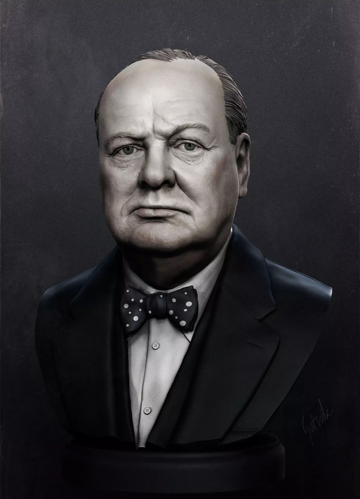 Winston Churchill 3D print model_0