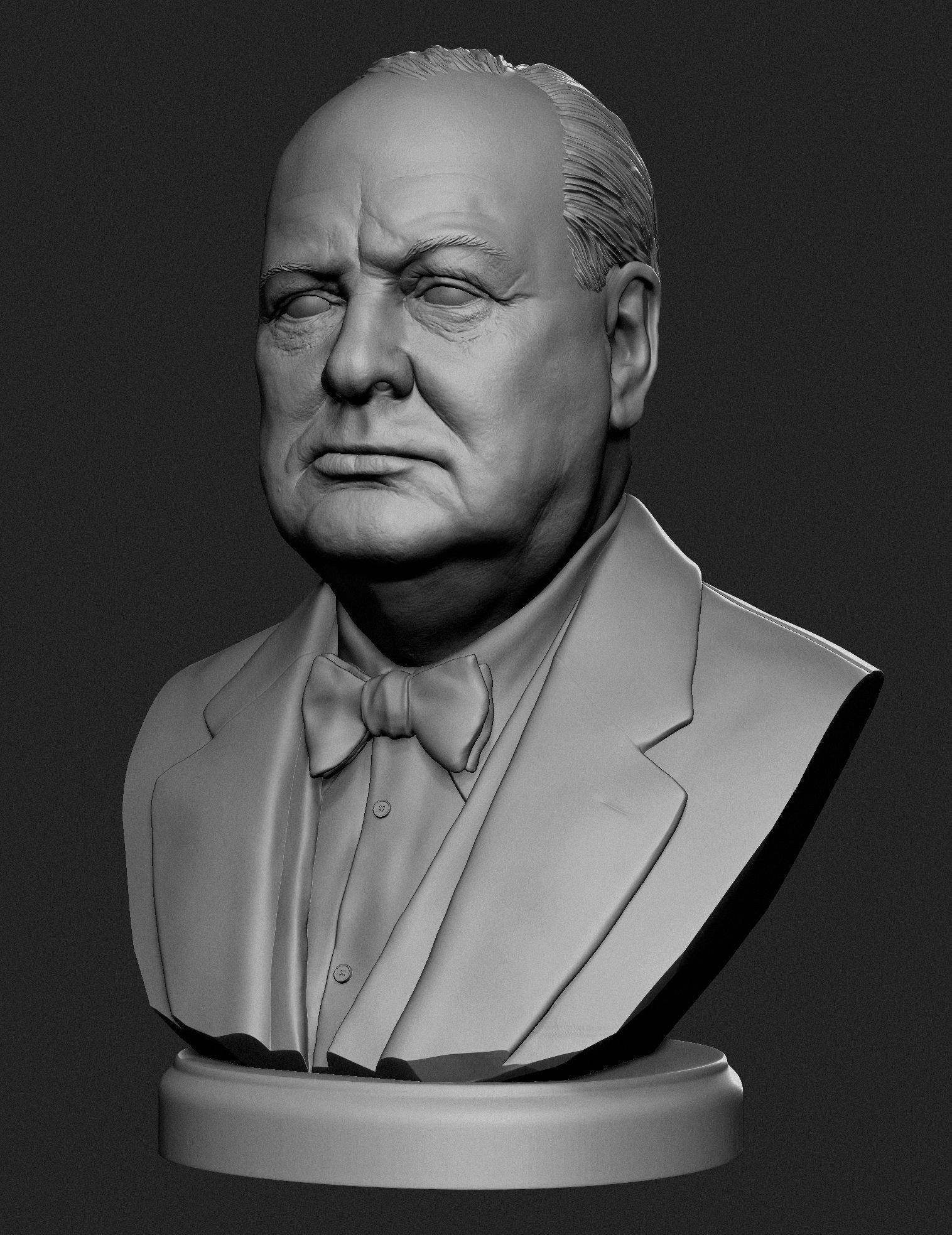 Winston Churchill 3D print model_4