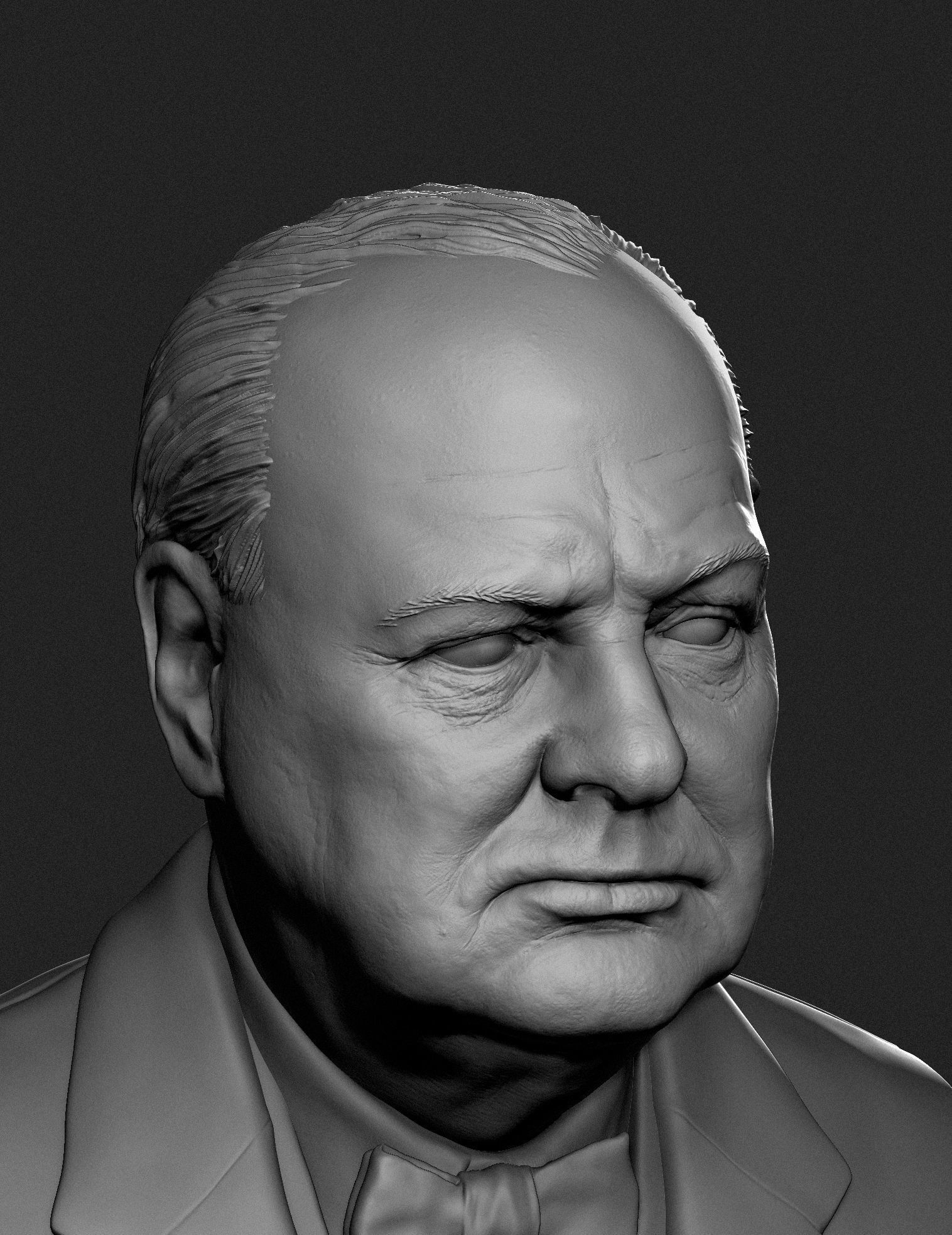 Winston Churchill 3D print model_11