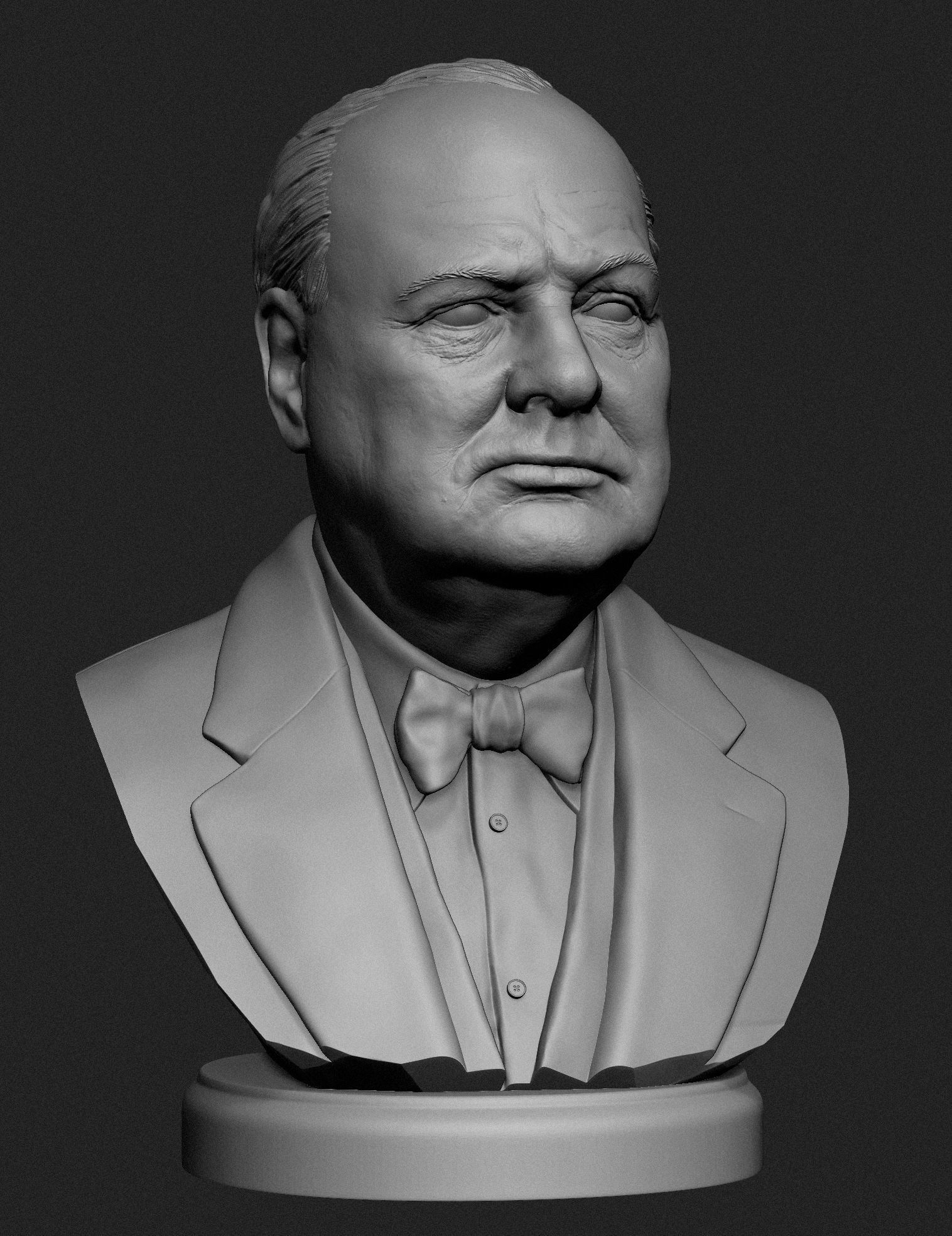 Winston Churchill 3D print model_1
