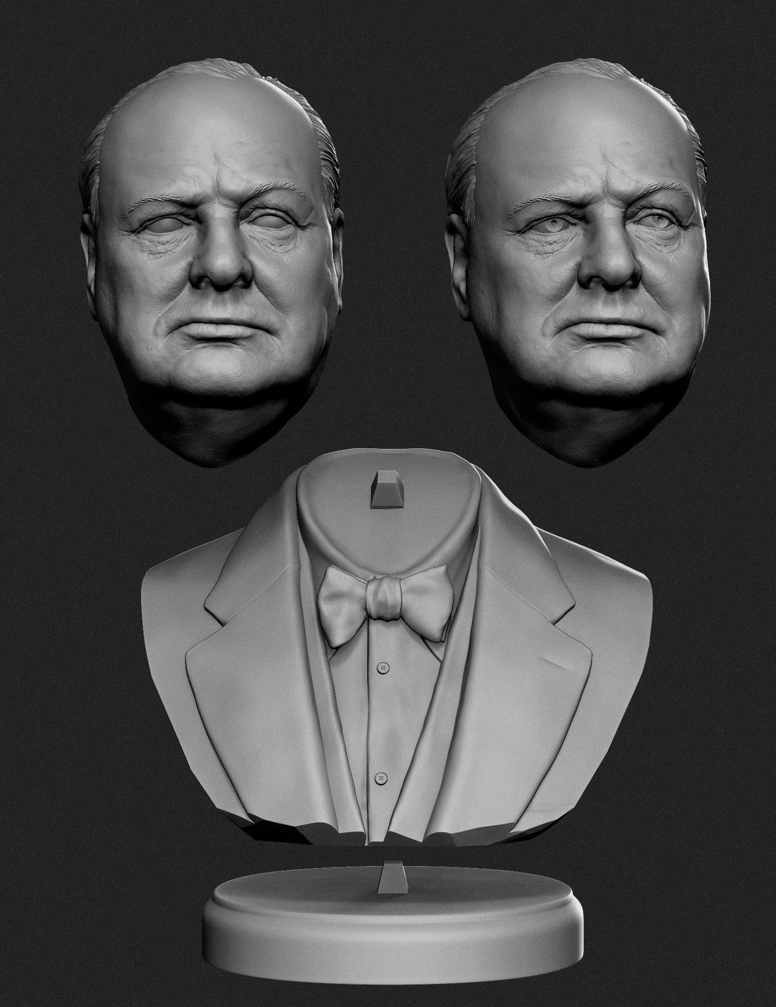 Winston Churchill 3D print model_2