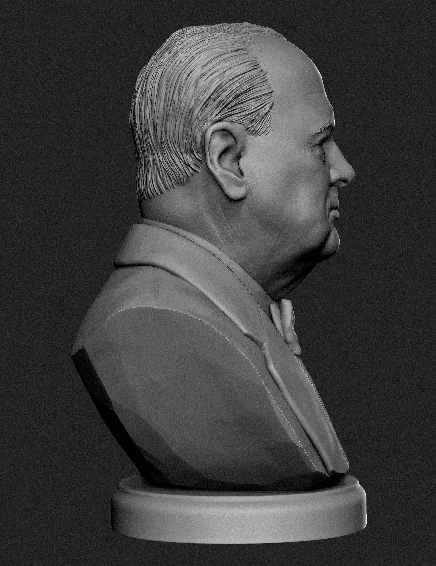 Winston Churchill 3D print model_9