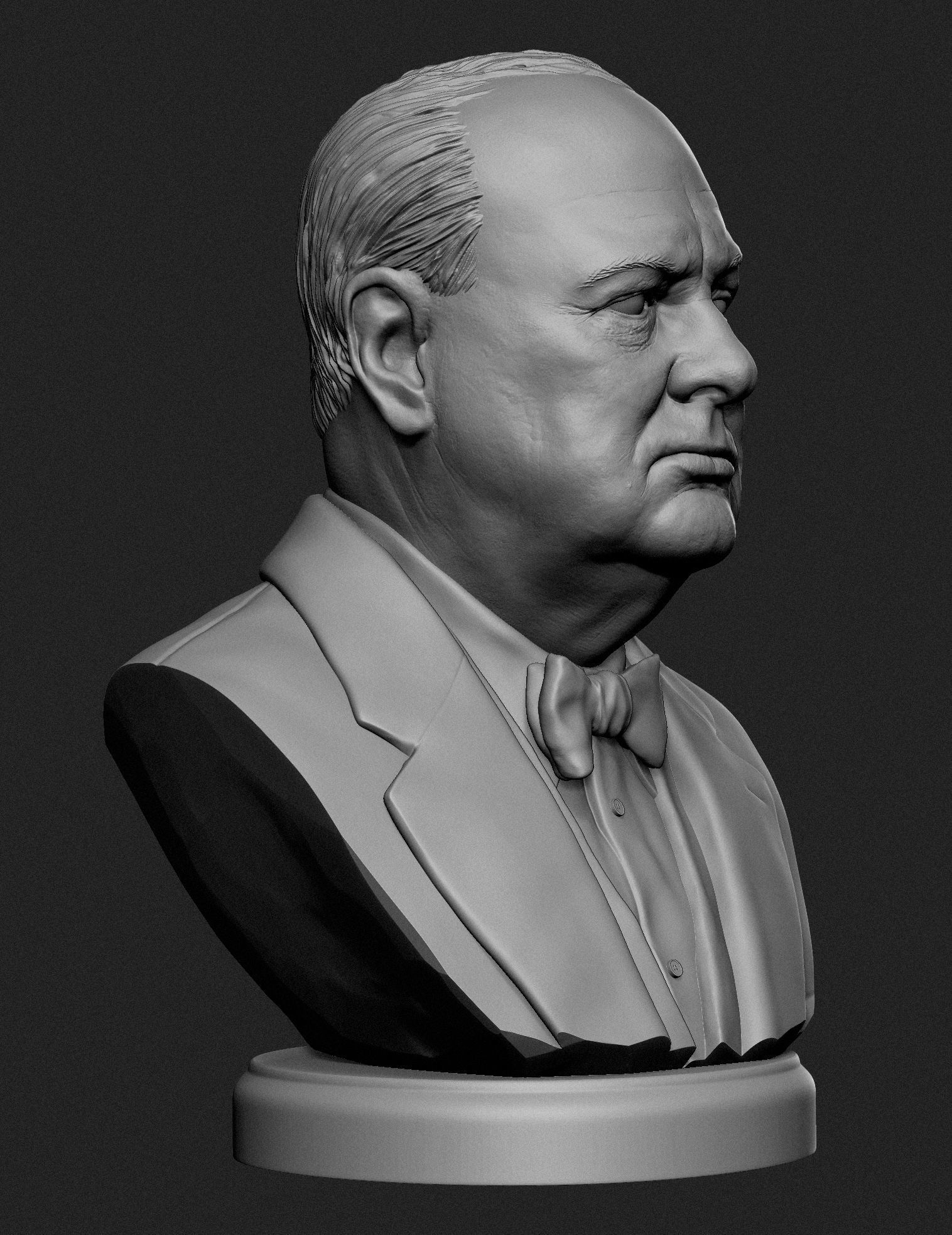 Winston Churchill 3D print model_10