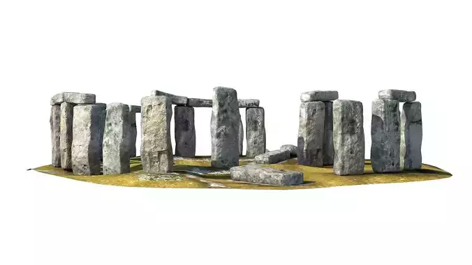 Stonehenge in england Low-poly 3D model