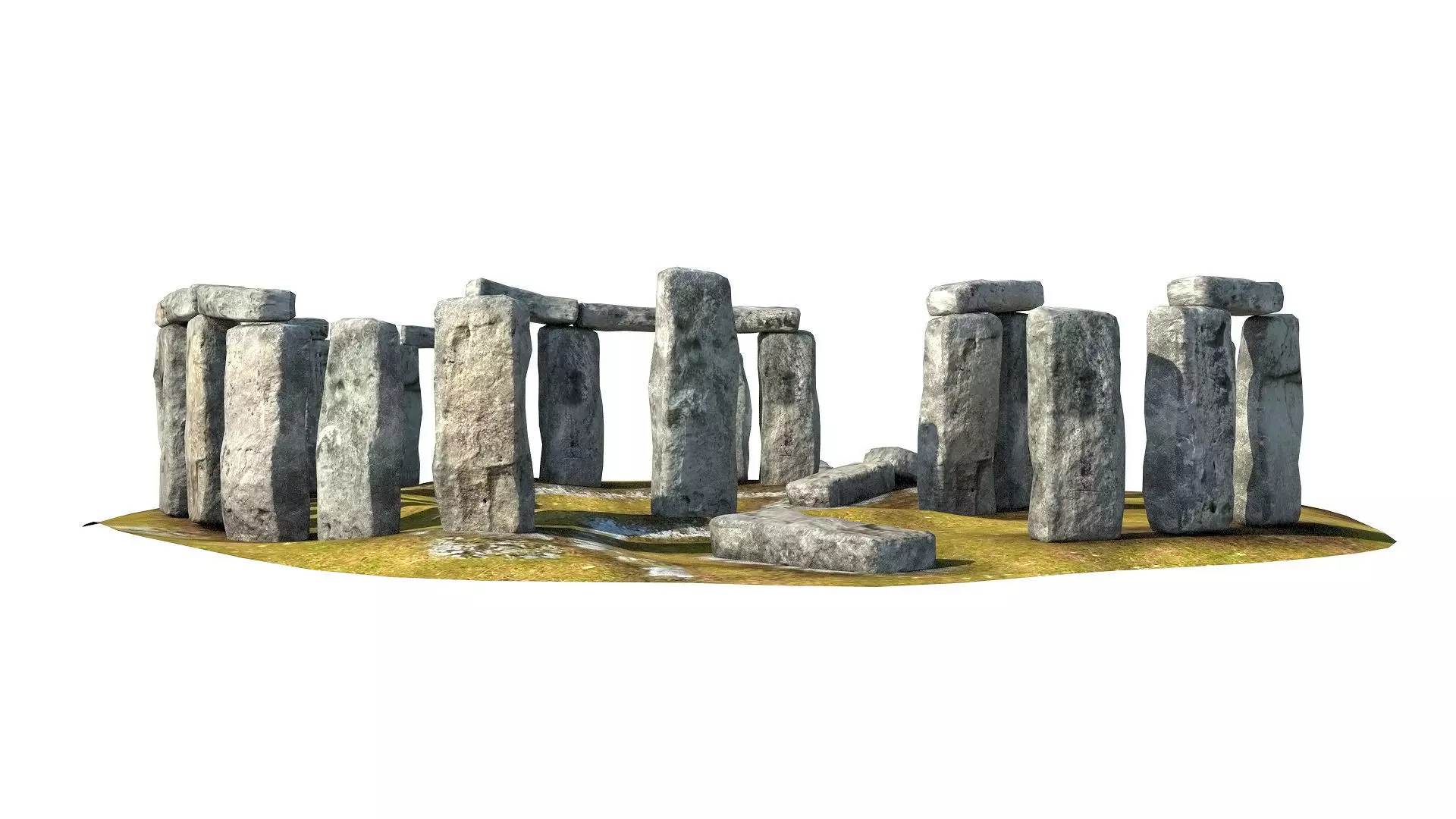 Stonehenge in england Low-poly 3D model_0