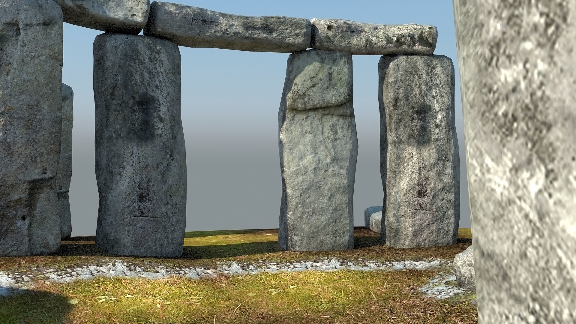 Stonehenge in england Low-poly 3D model_6