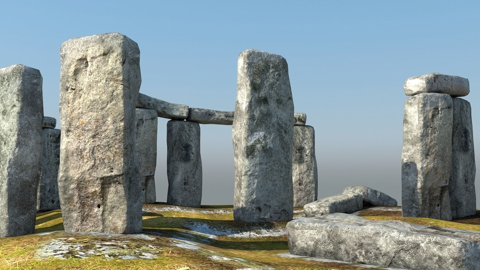 Stonehenge in england Low-poly 3D model_2