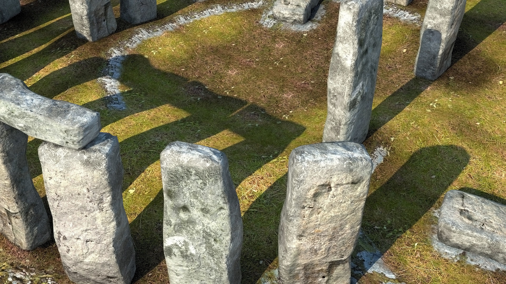 Stonehenge in england Low-poly 3D model_3