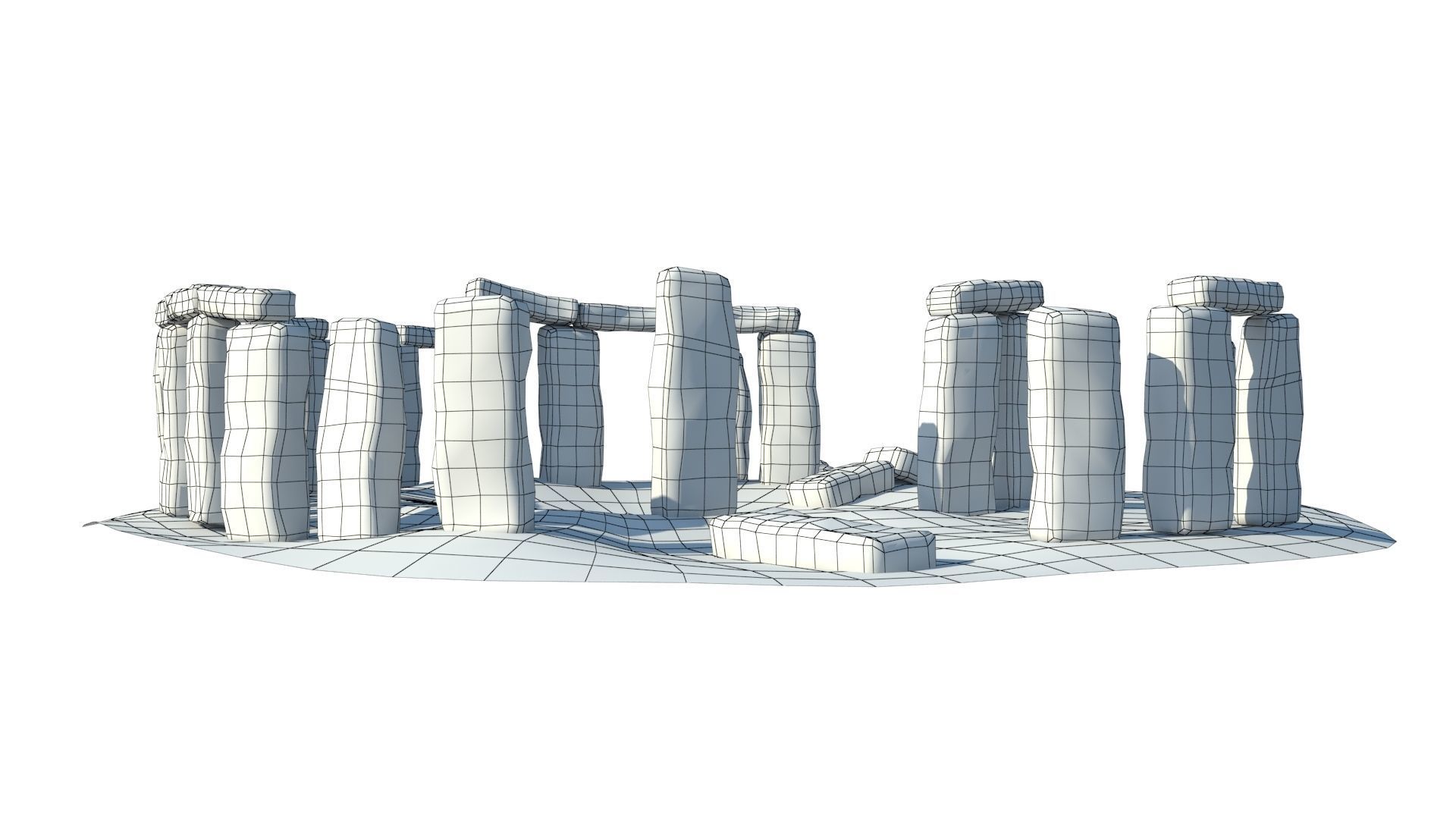 Stonehenge in england Low-poly 3D model_8