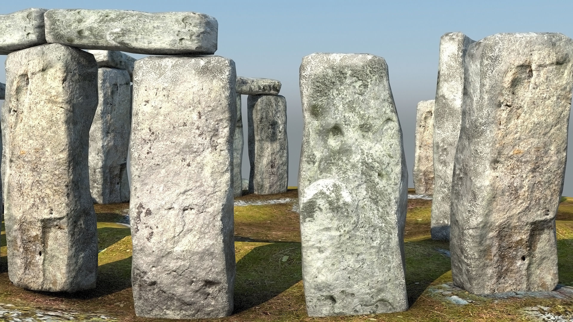 Stonehenge in england Low-poly 3D model_5