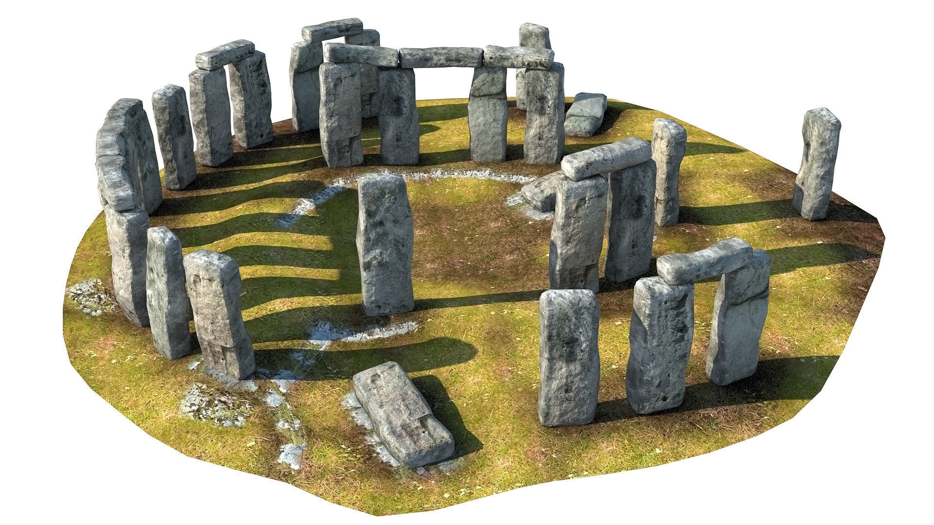 Stonehenge in england Low-poly 3D model_1