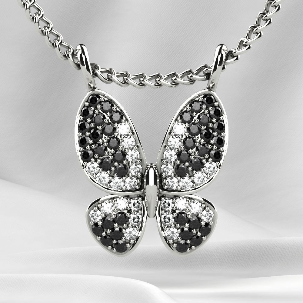 Butterfly Gold Pendant 3D print model_8