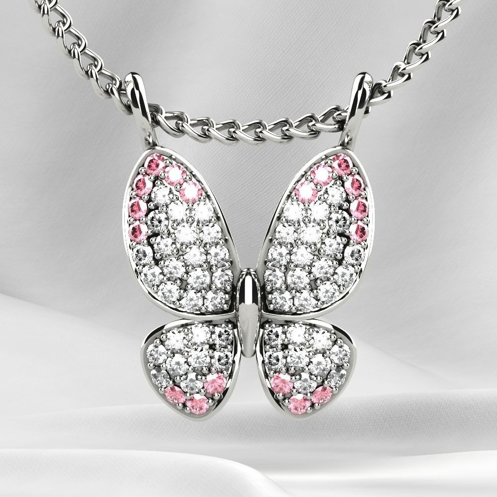 Butterfly Gold Pendant 3D print model_9