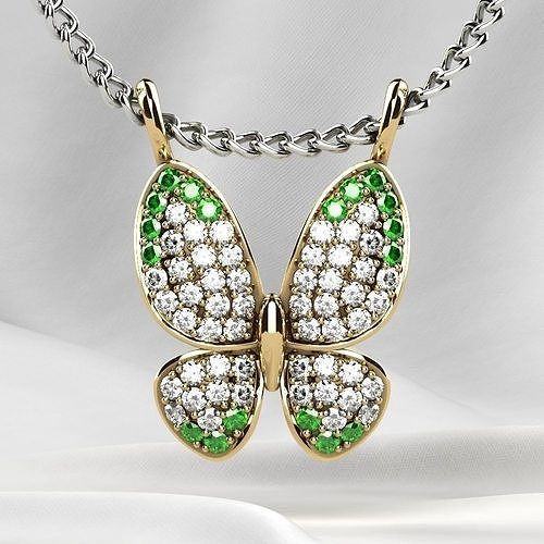 Butterfly Gold Pendant 3D print model