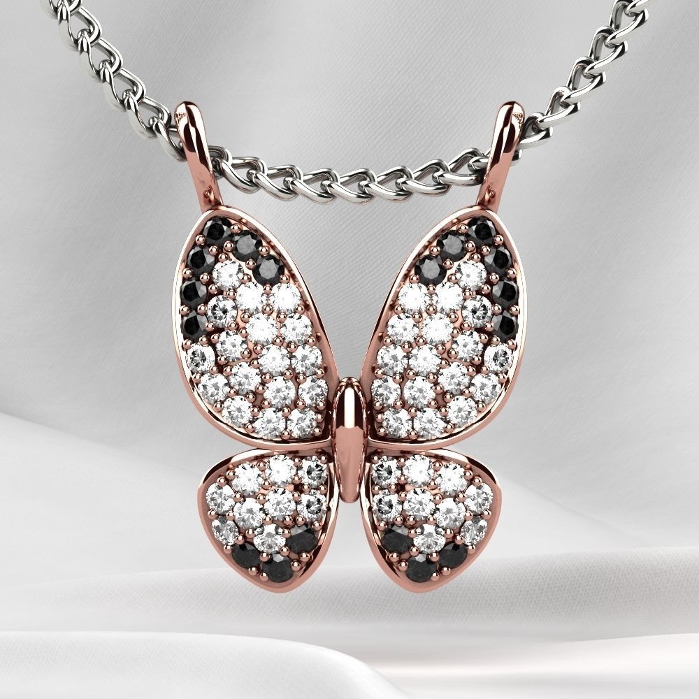 Butterfly Gold Pendant 3D print model_5