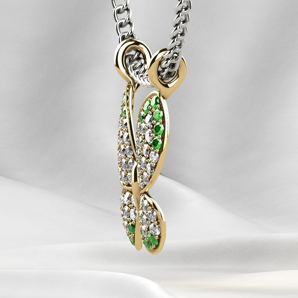 Butterfly Gold Pendant 3D print model_15