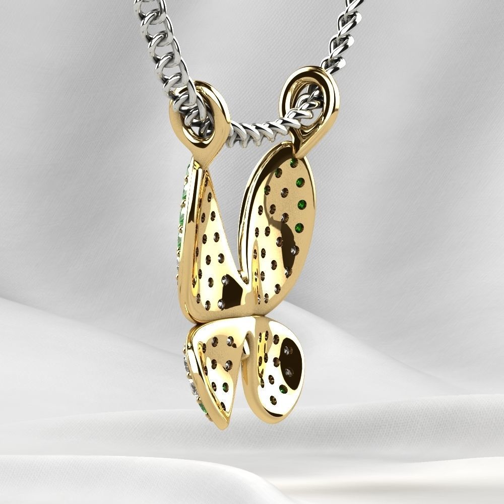 Butterfly Gold Pendant 3D print model_17