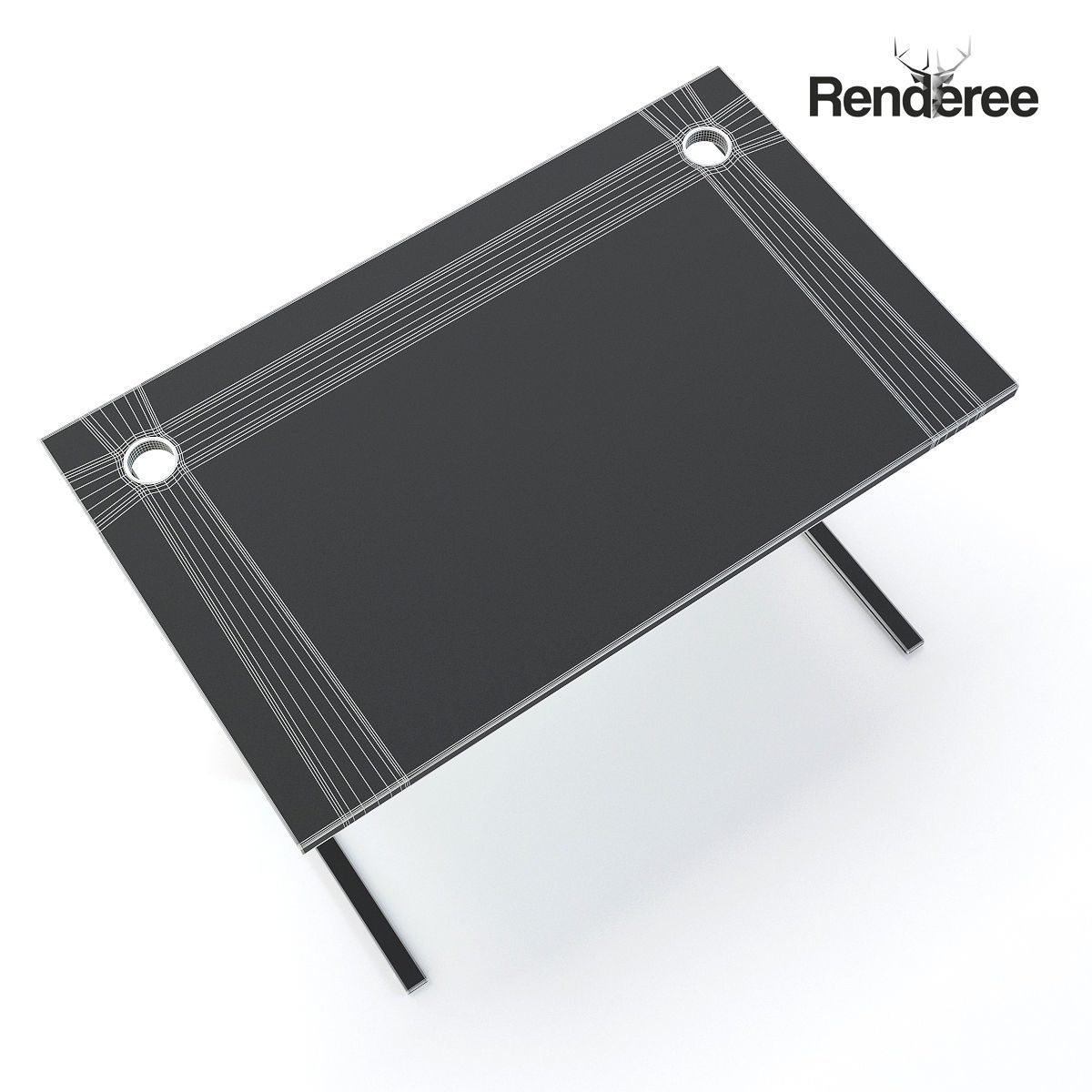 Office Desk 12 3D model_6