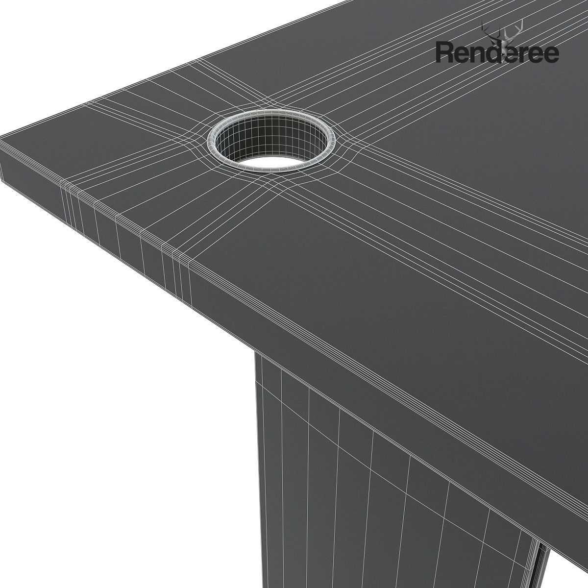 Office Desk 12 3D model_7