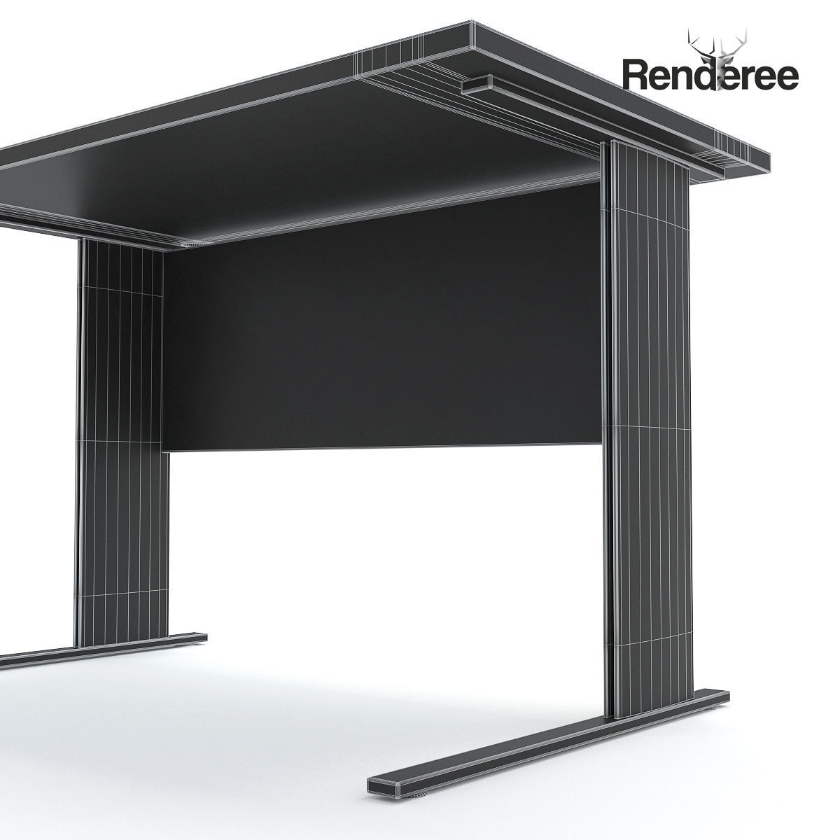 Office Desk 12 3D model_8