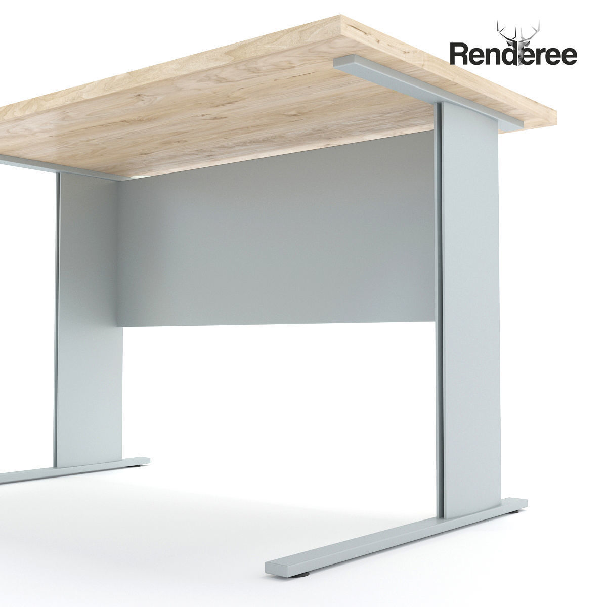 Office Desk 12 3D model_5