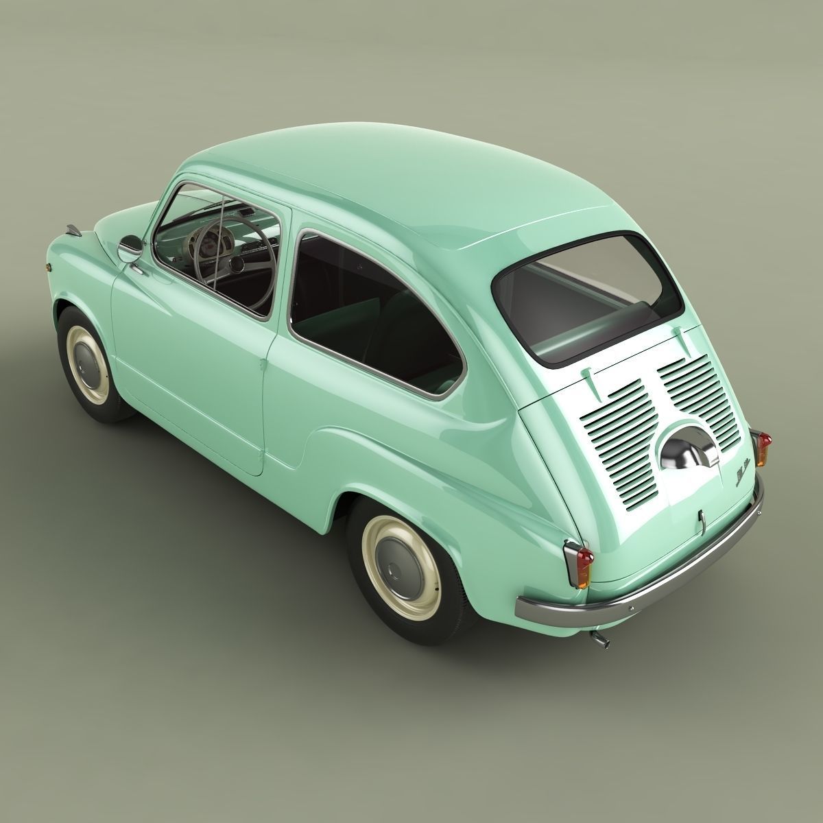 Fiat 600 3D model_8