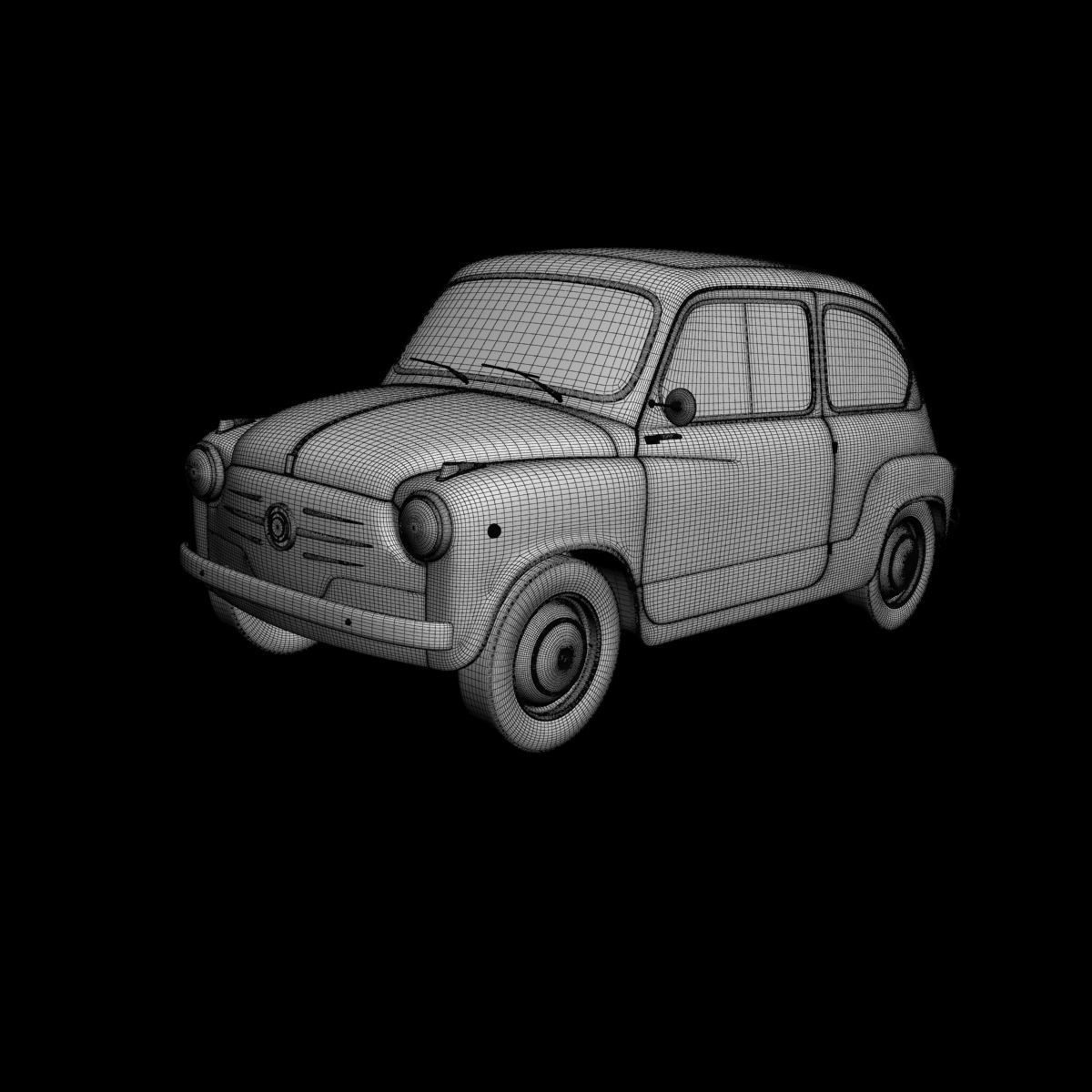 Fiat 600 3D model_14