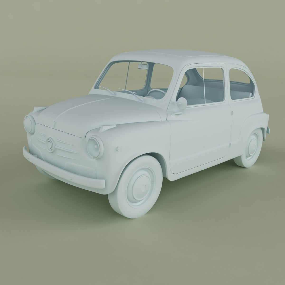Fiat 600 3D model_10