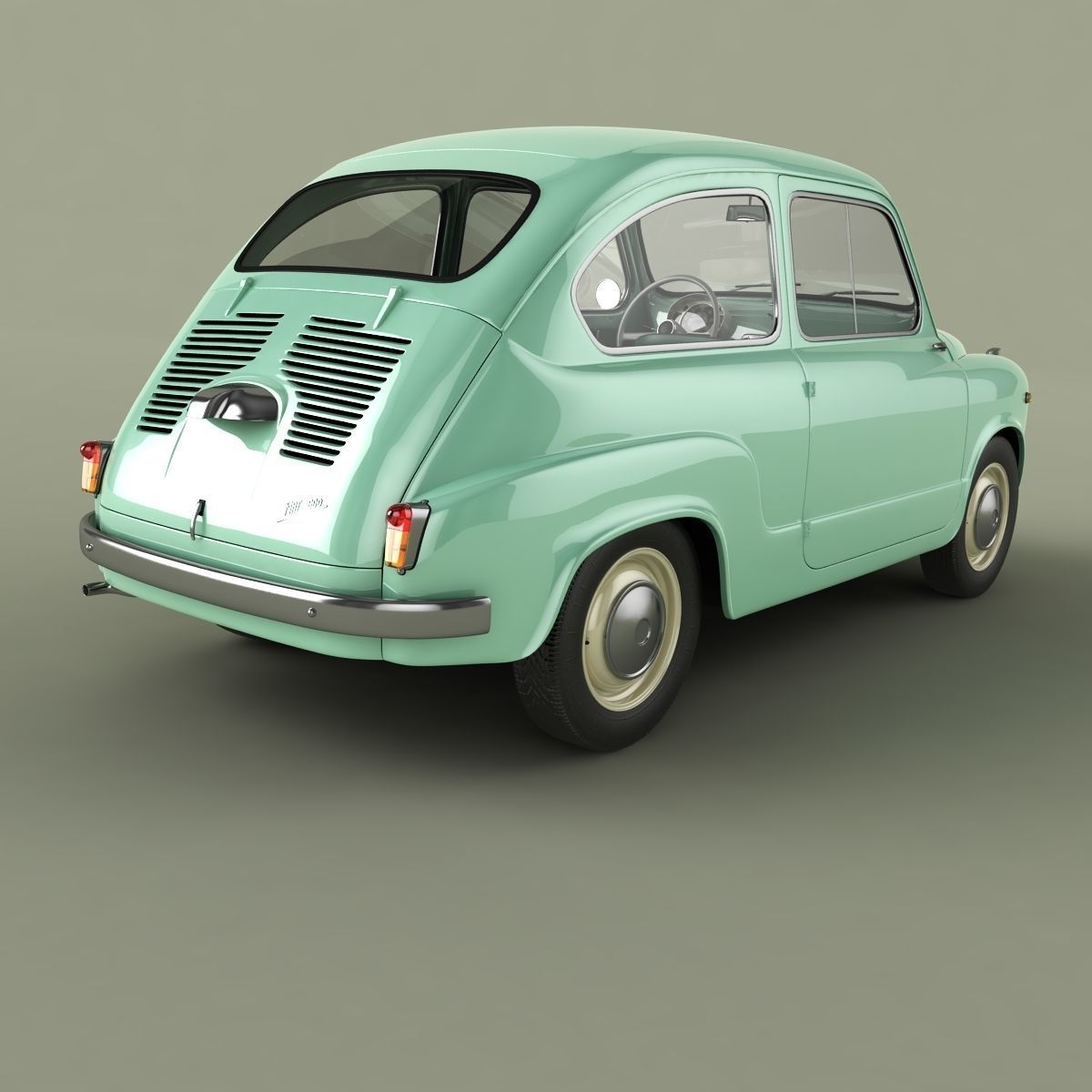 Fiat 600 3D model_2