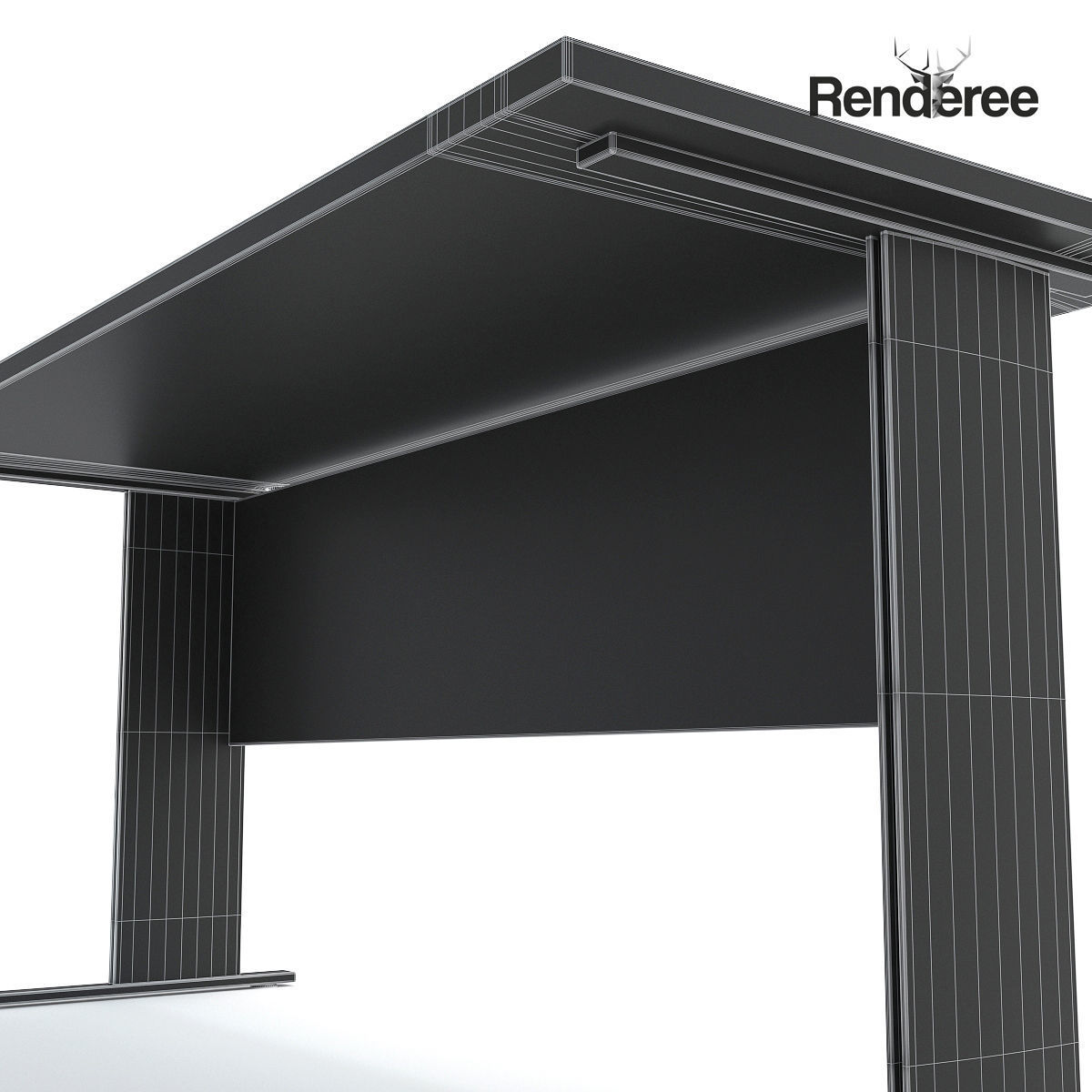 Office Desk 14 3D model_8