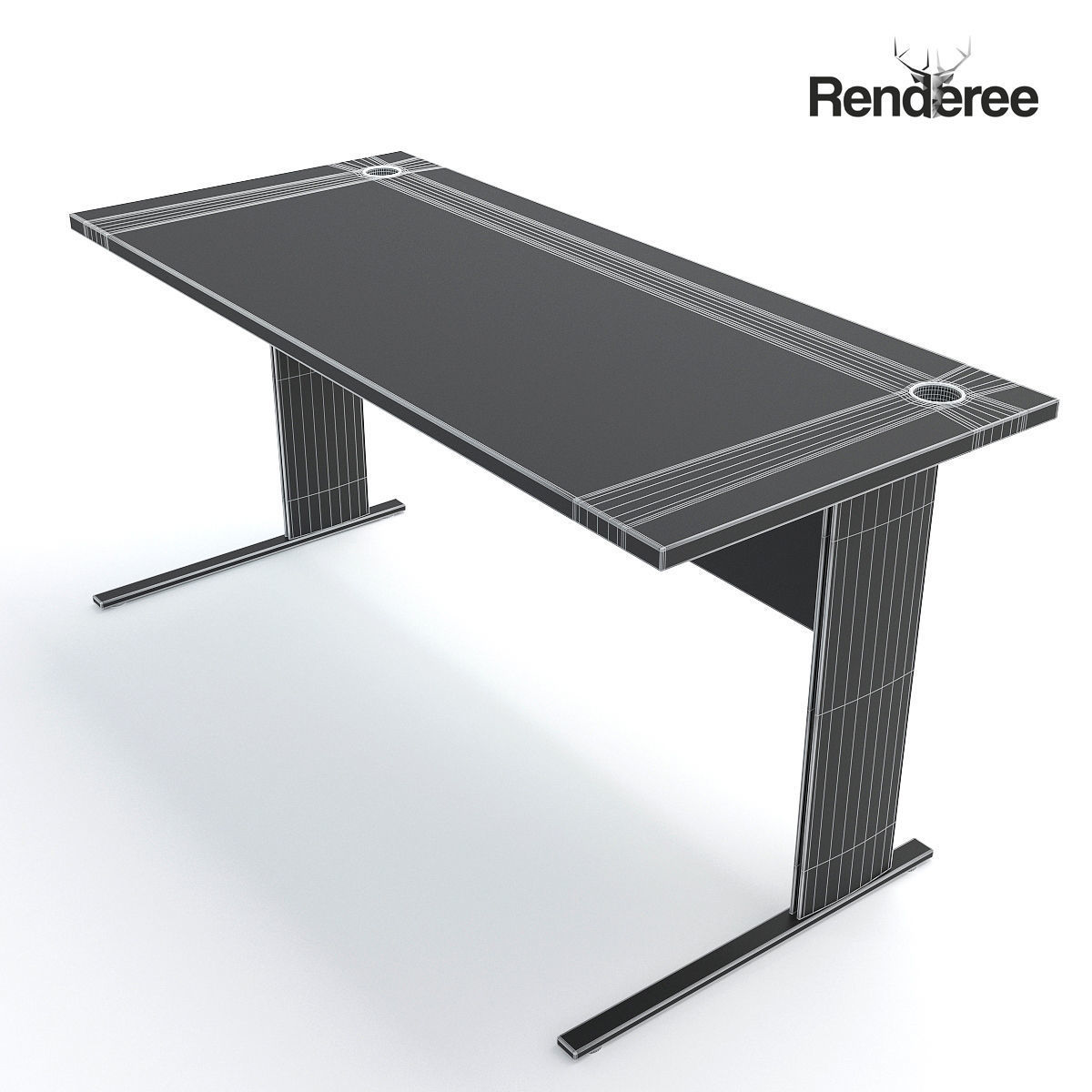 Office Desk 14 3D model_11