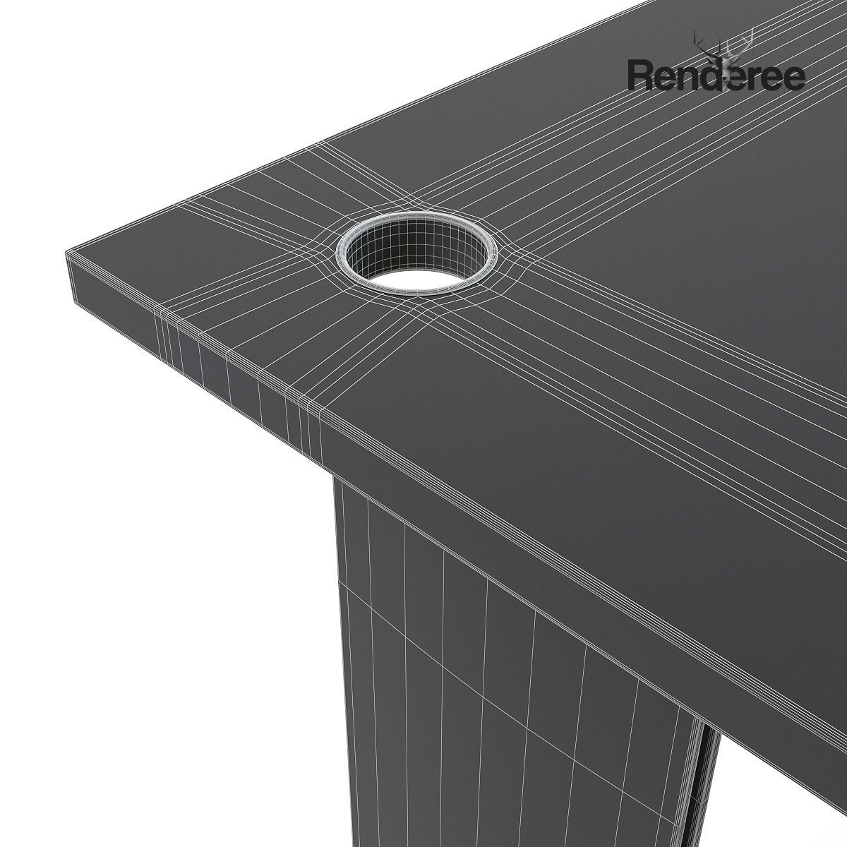 Office Desk 14 3D model_7