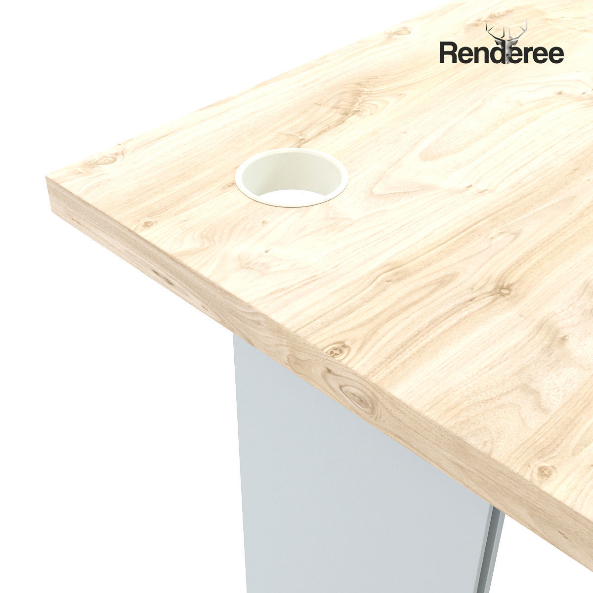 Office Desk 14 3D model_4
