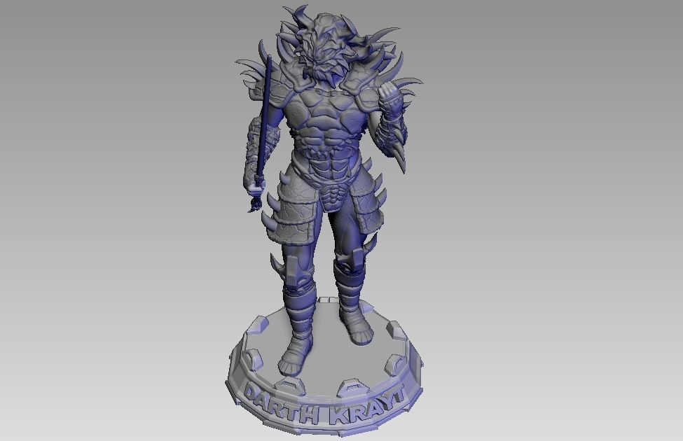 Darth Krayt standing pose 3D print model_4