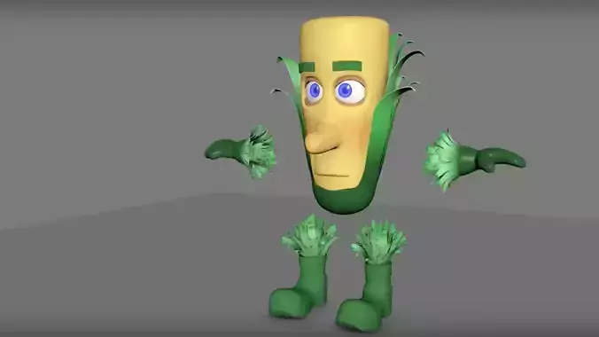Character Plant 3 d Low Poly Animated  Low-poly 3D model