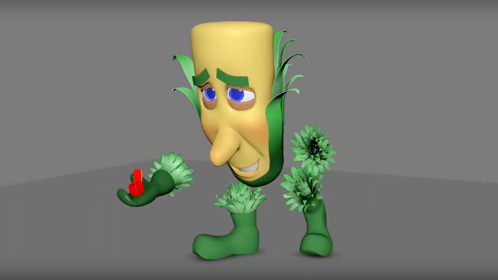 Character Plant 3 d Low Poly Animated  Low-poly 3D model_1