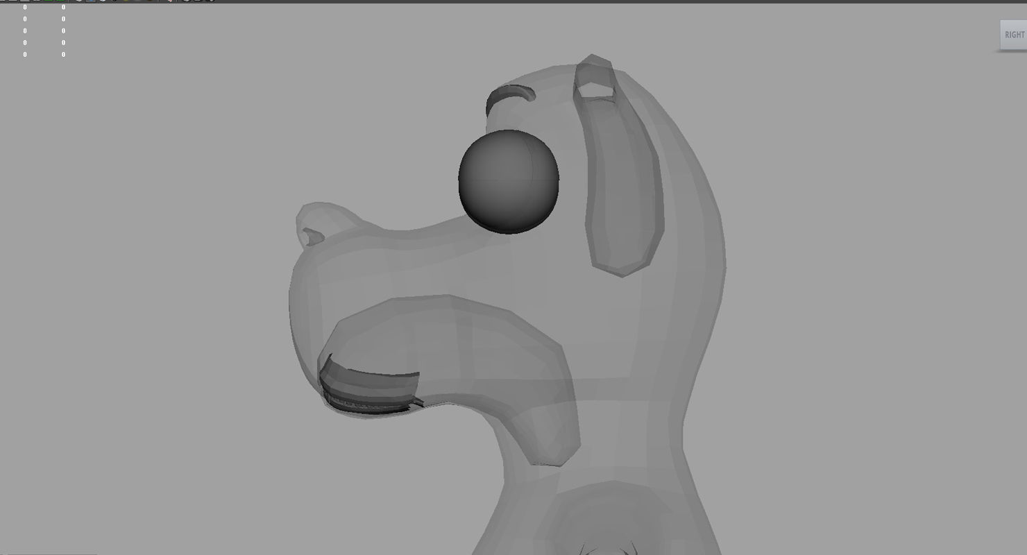 dog cartoon 3d model 3D model_3